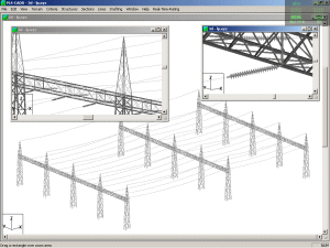 Model with Gantry Structures by Mike Dube of New Brunswick Power Corp.