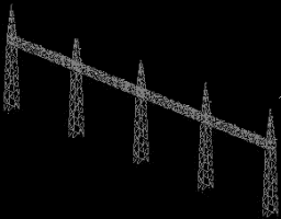 Model with Gantry Structures by Mike Dube of New Brunswick Power Corp.