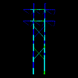 Steel frame with 2-parts and vangs by Sherrill Crenshaw of Virginia Electric and Power
