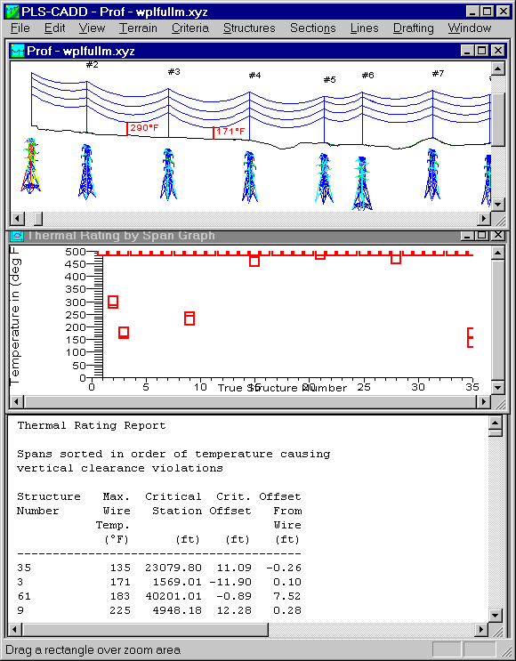 how to set shield wire sag in pls cadd