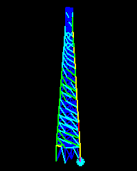 Example 10: 60m self supporting communications tower