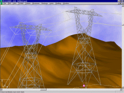 Towers shown rendered inside PLS-CADD (click to view larger image)