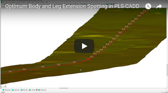 PLS-CADD Optimum Body and Leg Extension Selection
