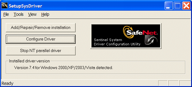 Sentinel system driver installer 7.5.1