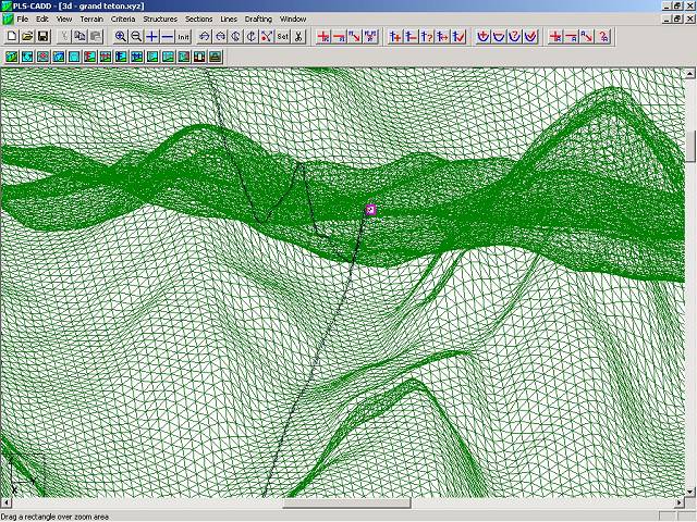 Surface model created from USGS DEM