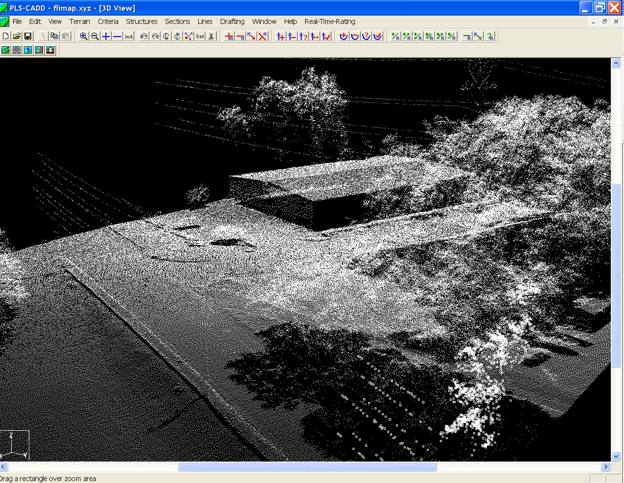 Black & white LiDAR scene